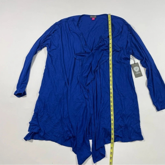 New Vince Camuto Emma Open Front Cardigan Vivid Blue 1X - Picture 7 of 7